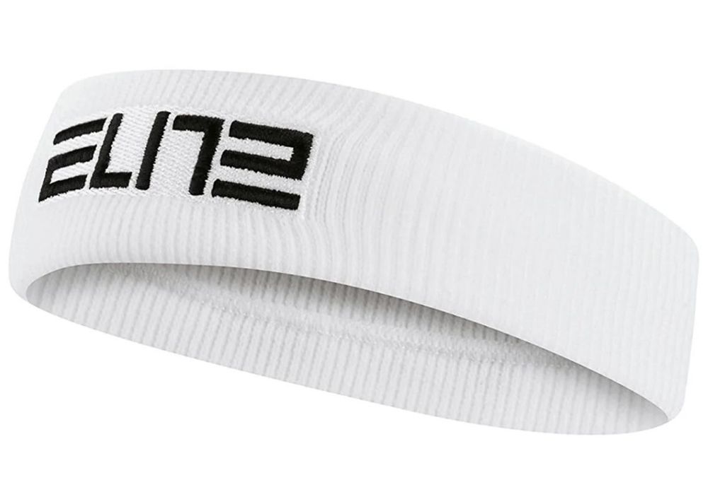 Повязка на голову теннисная Nike Elite Headband - white/black