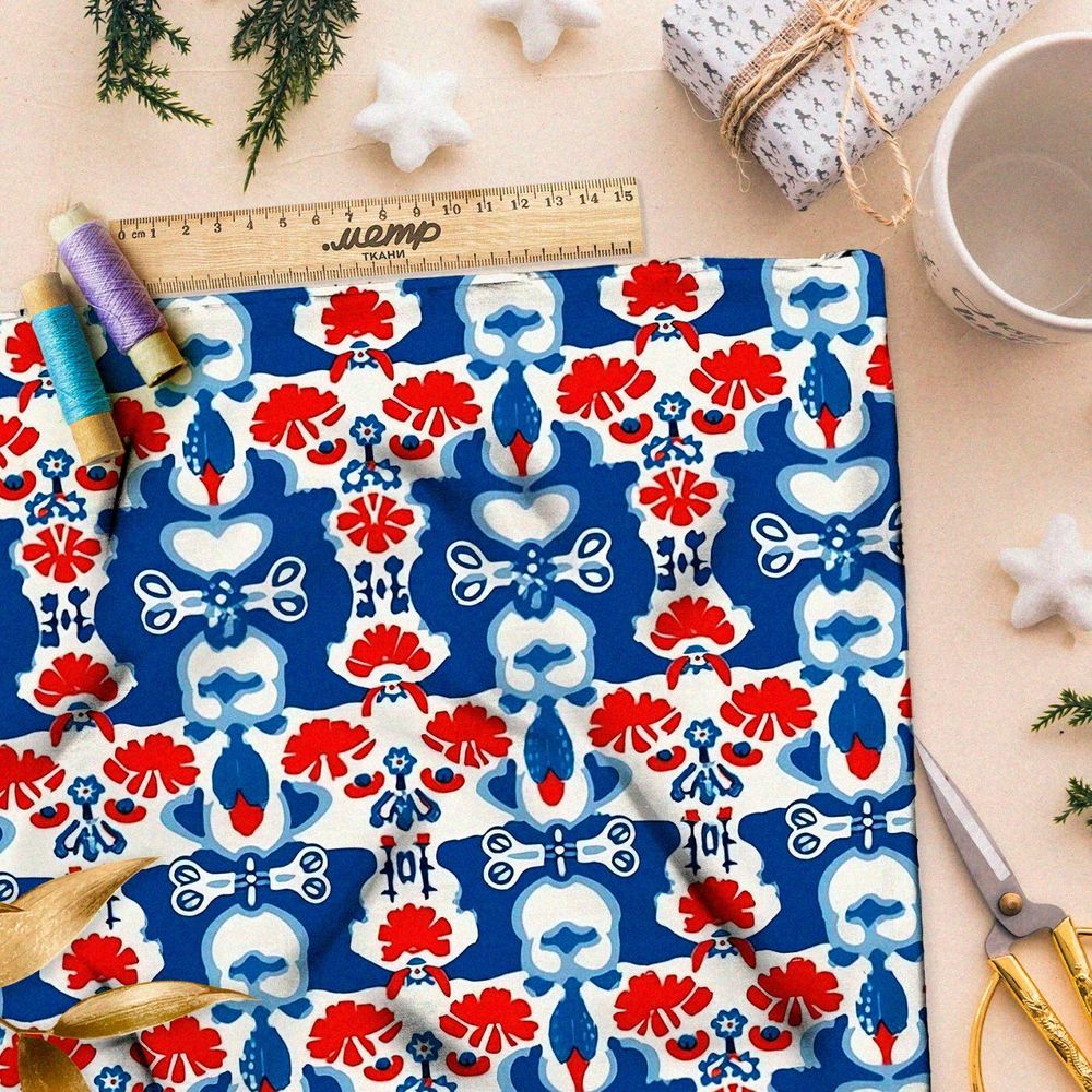 Ткань премиум таффета магический узор