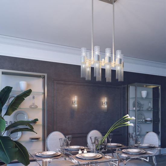 4631/2W HALL ODL20 671 серебристый/стекло/металл.цепочки Бра G9 2*5W 220V PERLA