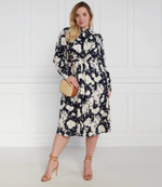 Платье с ремешком plus size Persona by Marina Rinaldi - темно-синий(7221033)