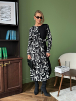 Платье комбинированное из вискоза