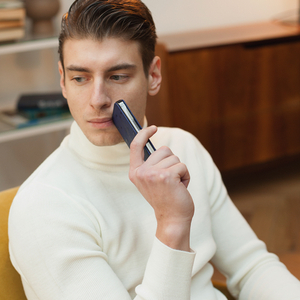 Чехол для iPhone 13 Pro Max из кожи страуса, черного цвета