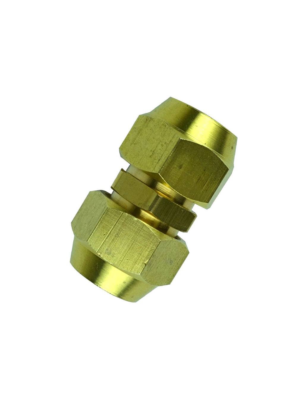 Штуцер (соединитель) для медных труб кондиционера 3/4 с гайками в комплекте из латуни