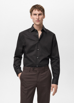 Рубашка regular fit из хлопка стретч