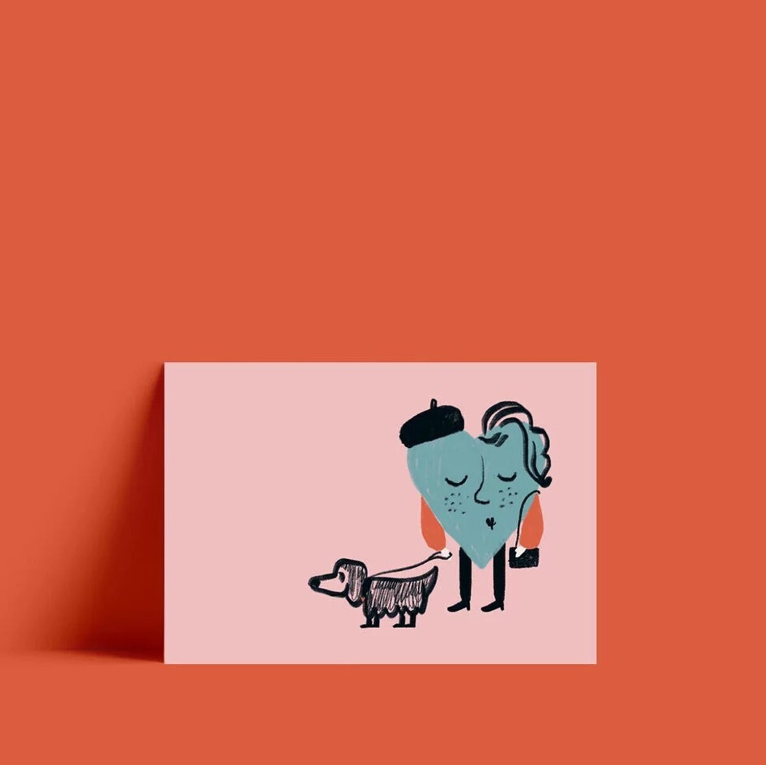 Открытка - Сердце (Француженка)