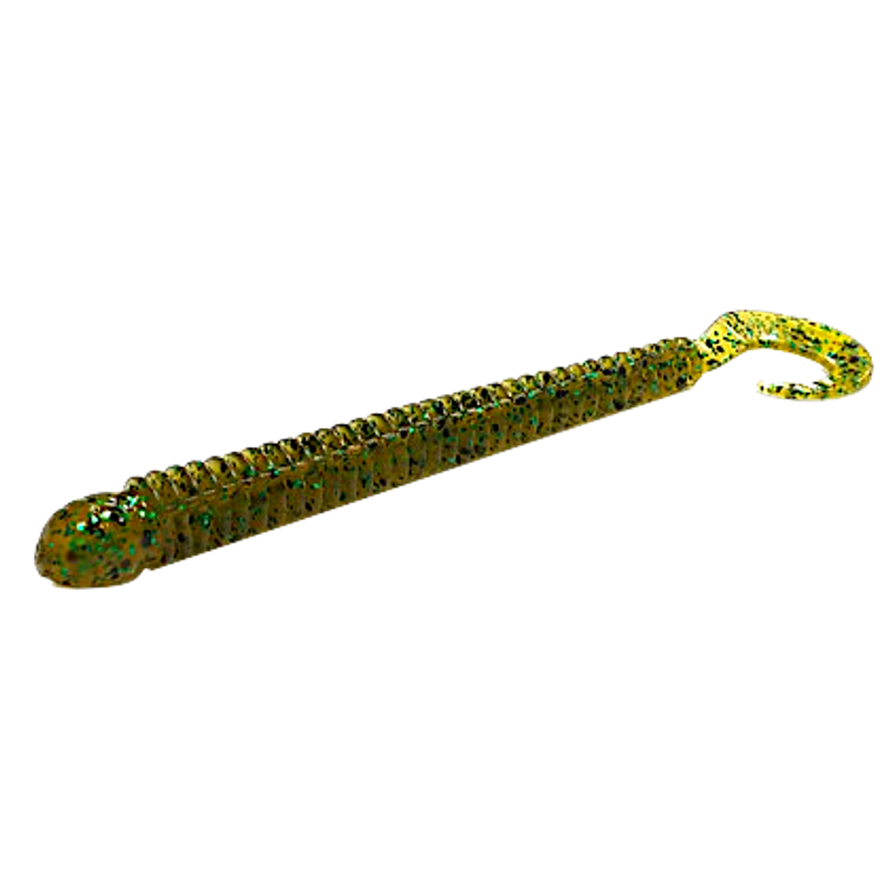 Мягкая приманка BBB Ring Worm 4-05 Pumpkin Pepper Green  1упак.