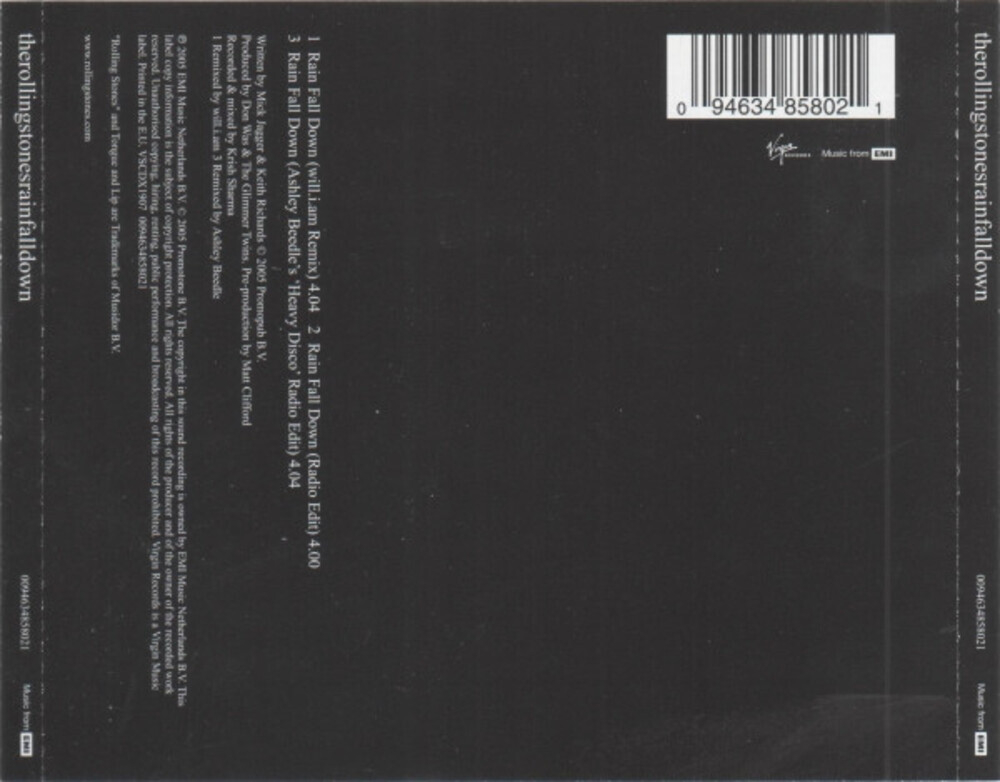 The Rolling Stones / Rain Fall Down (CD Single)