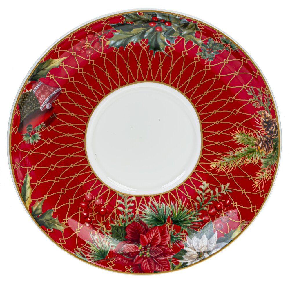 GAEM Чайник с чашкой и блюдцем "Зимнее волшебство", 300 мл, L16,5 W16,5 H14 см