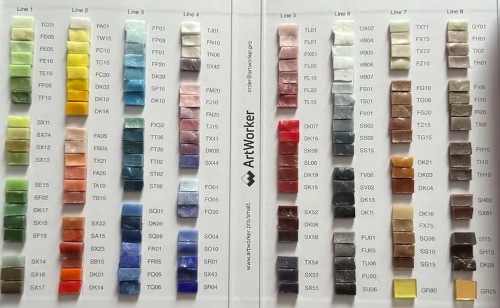 Палитра смальты ArtWorker