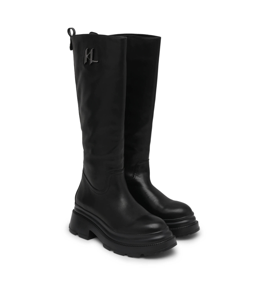 Кожаные офицерские сапоги danton Karl Lagerfeld - черный(KL45090)