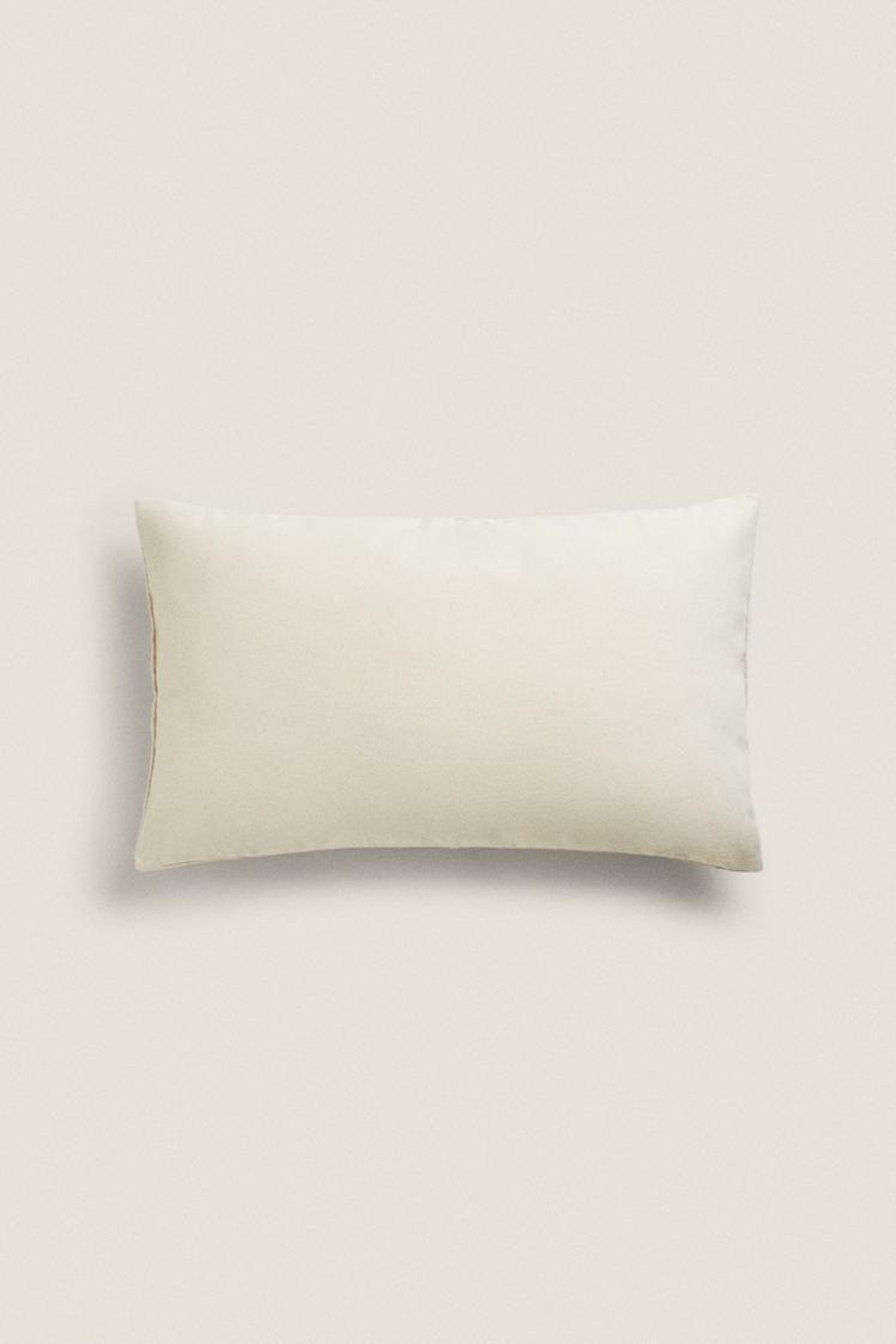 ZARA HOME ЧЕХОЛ ДЛЯ ДЕКОРАТИВНОЙ ПОДУШКИ С ВЫШИВКОЙ В ПОЛОСКУ, СВЕТЛО-БЕЖЕВЫЙ