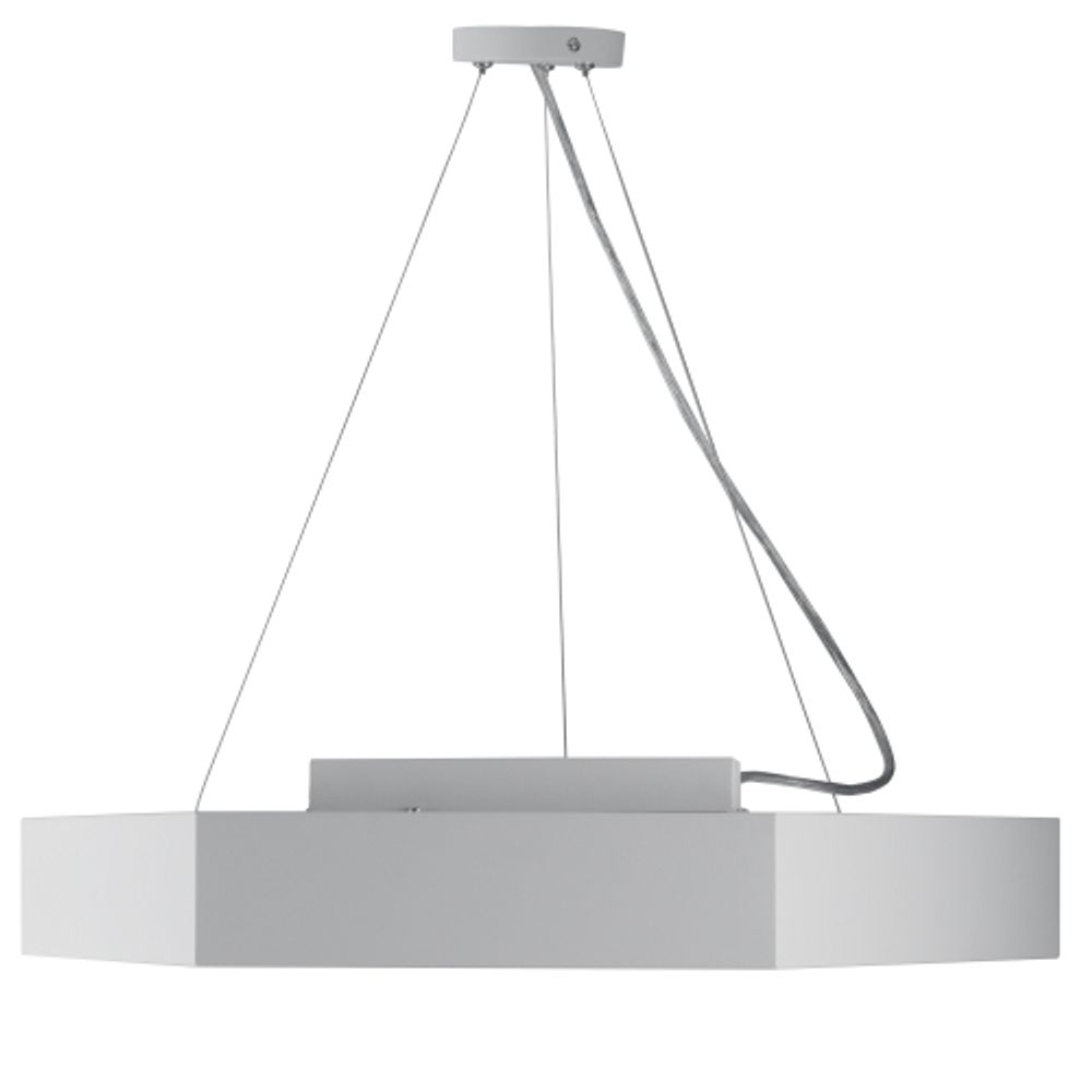 Светильник LED ЭРА Geometria SPO-123-W-40K-045 Hexagon 45Вт 4000К 2500Лм IP40 600*600*80 белый подвесной | Декоративные светильники Geometria