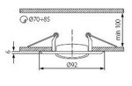 Cветильник поворотный для натяжного потолка KANLUX HORN CTC-3115-SN/N