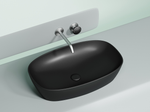 Умывальник чаша накладная овальная (цвет Черный Матовый) Element 610x385x140мм