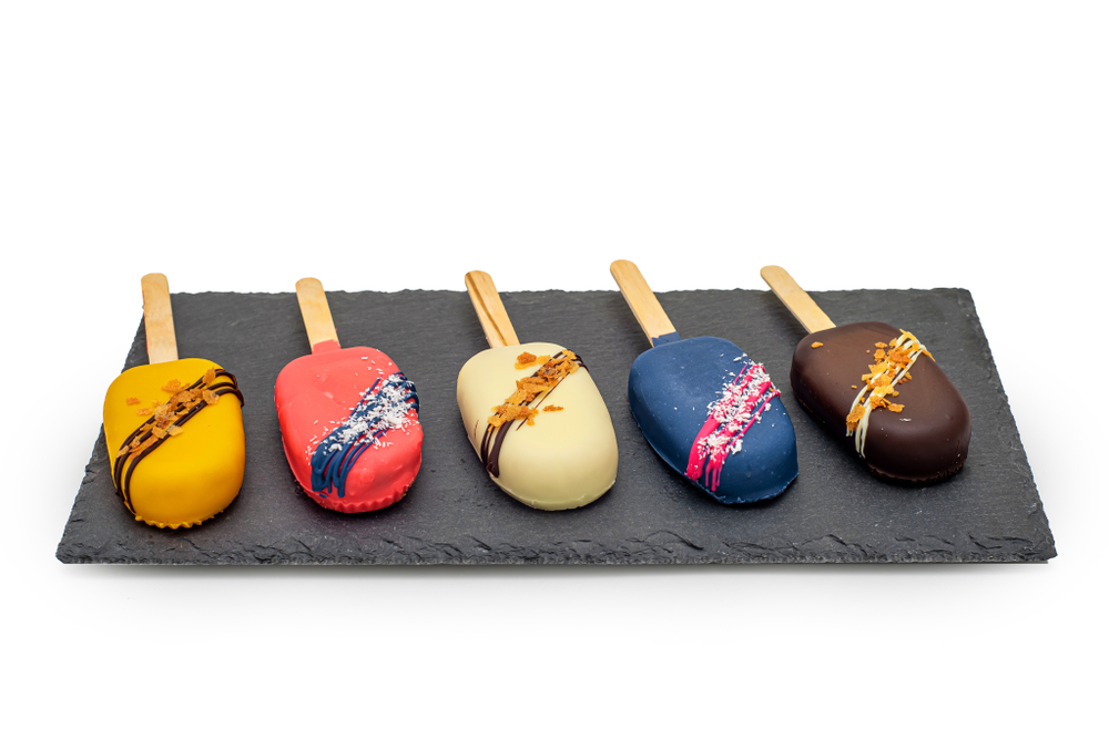 Пирожное кейк - попс "Эскимо" на палочке набор 5 шт 375 гр