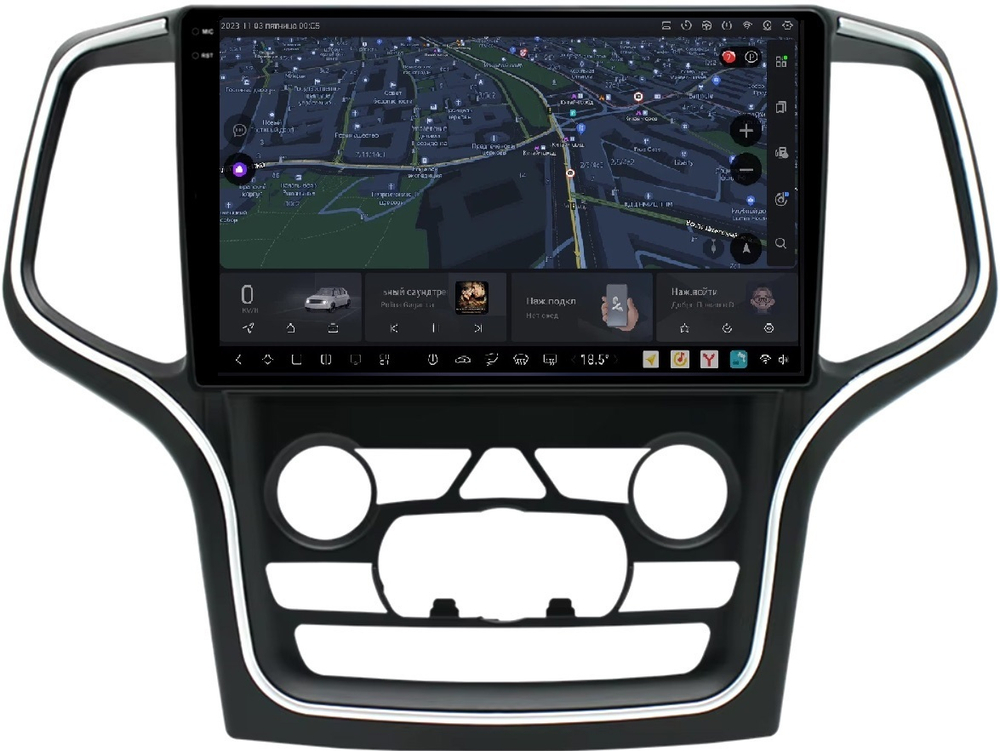 Магнитола для Jeep Grand Cherokee WK2 2013-2021 (взамен 8.4" экрана) - Carmedia EW-1076-2 QLed+2K, Android 13, ТОП процессор, CarPlay, SIM-слот