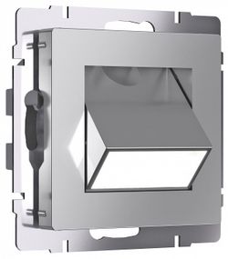 Заглушка для поста с подсветкой, без рамки Werkel серебряные W1154706