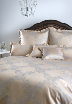 Постельное белье 2 спальное Curt Bauer Sophia 9016/1117 cobalt бежевое-серое