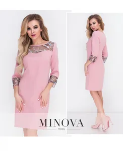 Платье 1080-пудра Minova
