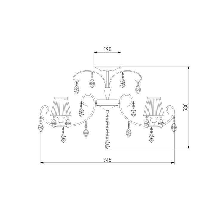 Подвесная люстра Eurosvet 10021/8 хром/прозрачный хрусталь Strotskis