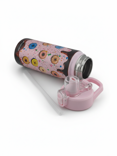 Термос детский 600 мл. с трубочкой Kamille KM 2164 с 3D рисунком