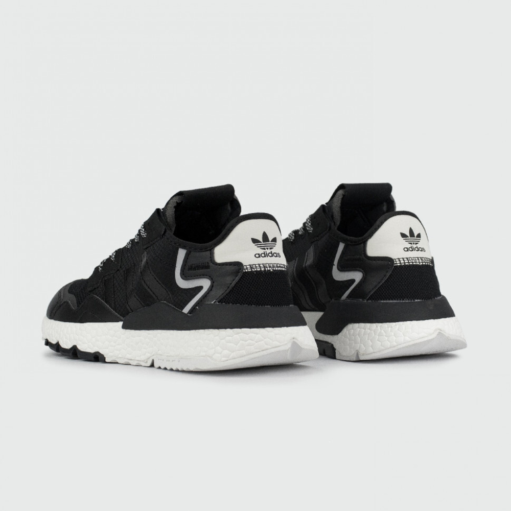 кроссовки Adidas Nite Jogger Black / White Sole