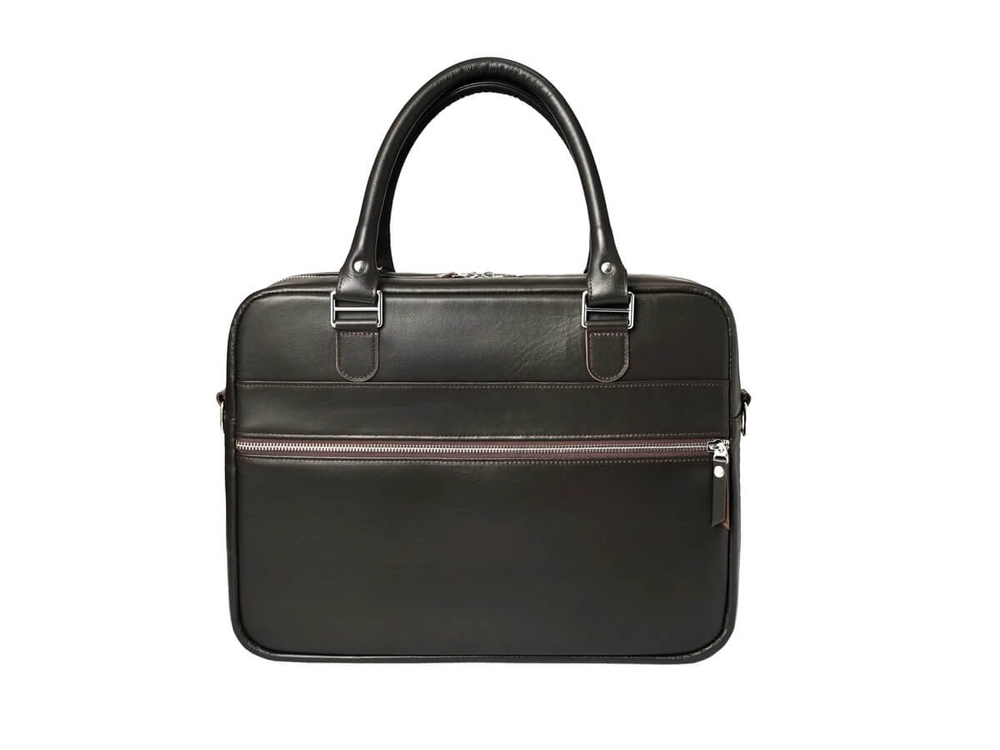 Деловая сумка из натуральной кожи "Alverio Brown"