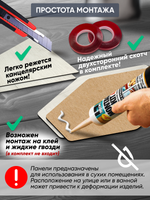 Панели самоклеящиеся для стен, деревянные соты (Гексагон), Белый дуб