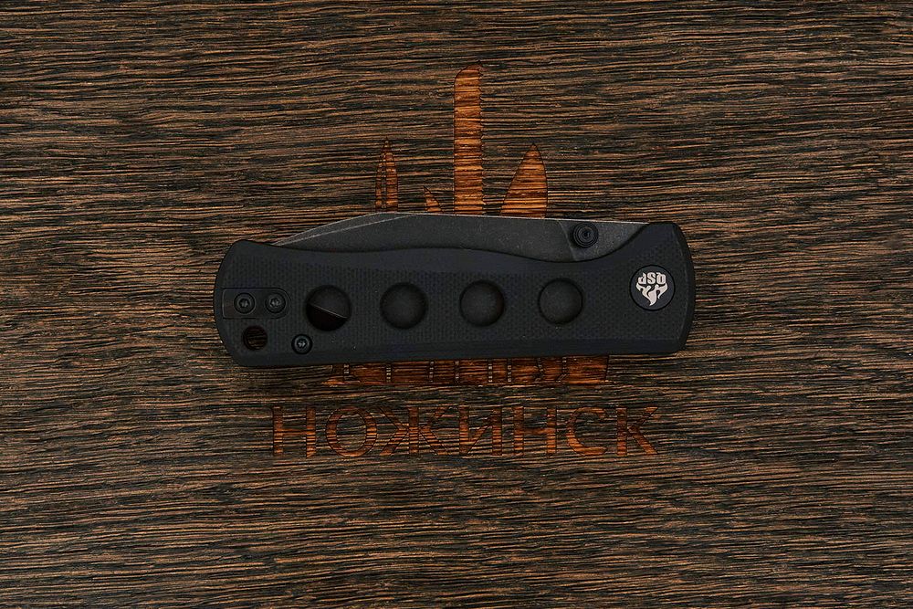 Нож складной QSP Canary Folder, клинок 72мм, сталь Sandvik 14C28N BW, рукоять G10 чёрный