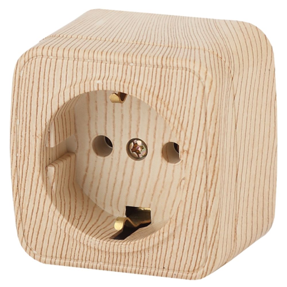 Розетка Intro Polo 3-202-11 2P+E Schuko 16А-250В IP20 ОУ сосна