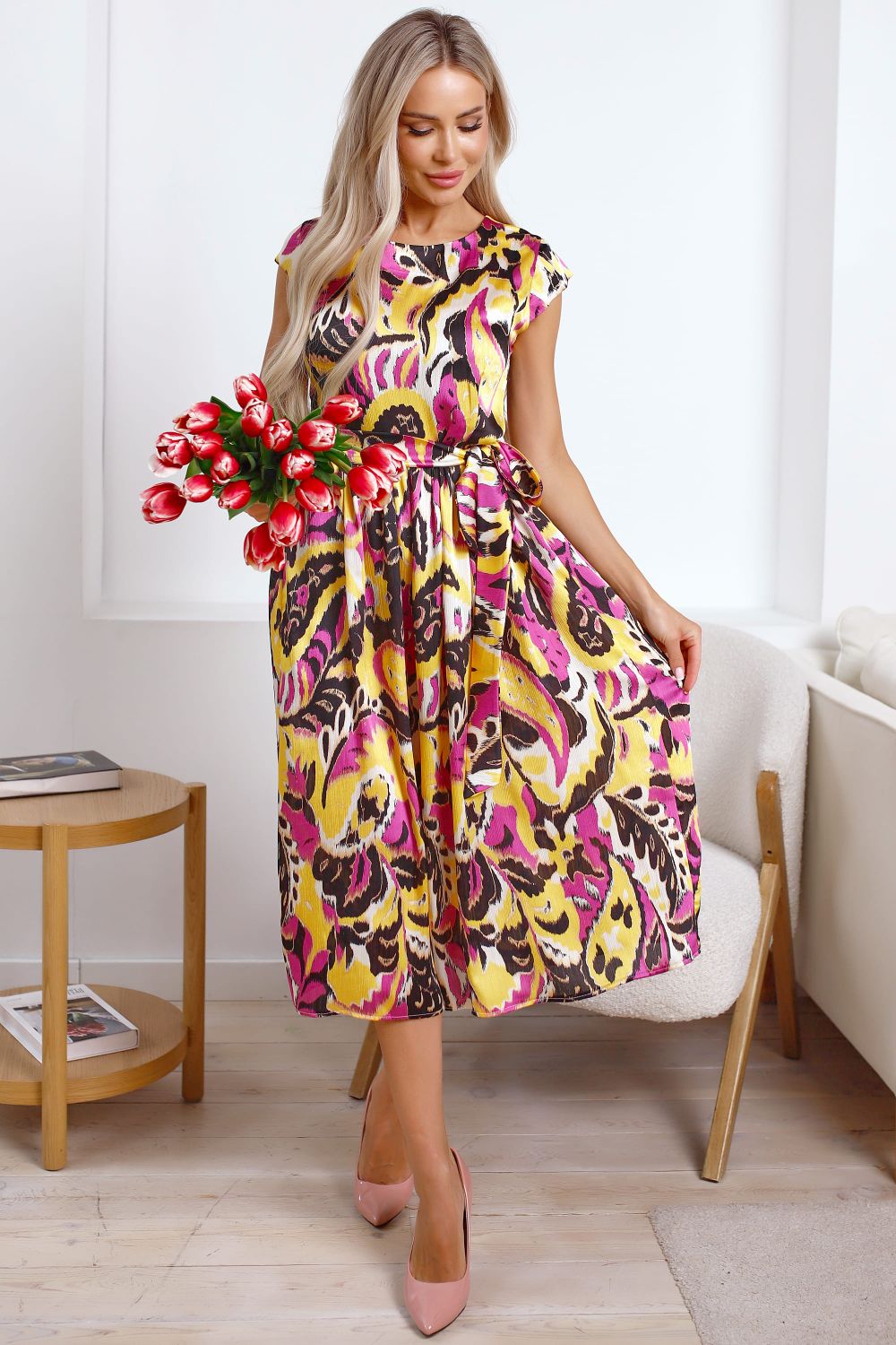 Платье Ольга (фиолетово-желтое) П15889-45М LT Collection