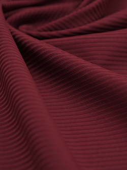 Микрофибра бельевая в рубчик матовая эластичная цвет бордово-кирпичный метражом