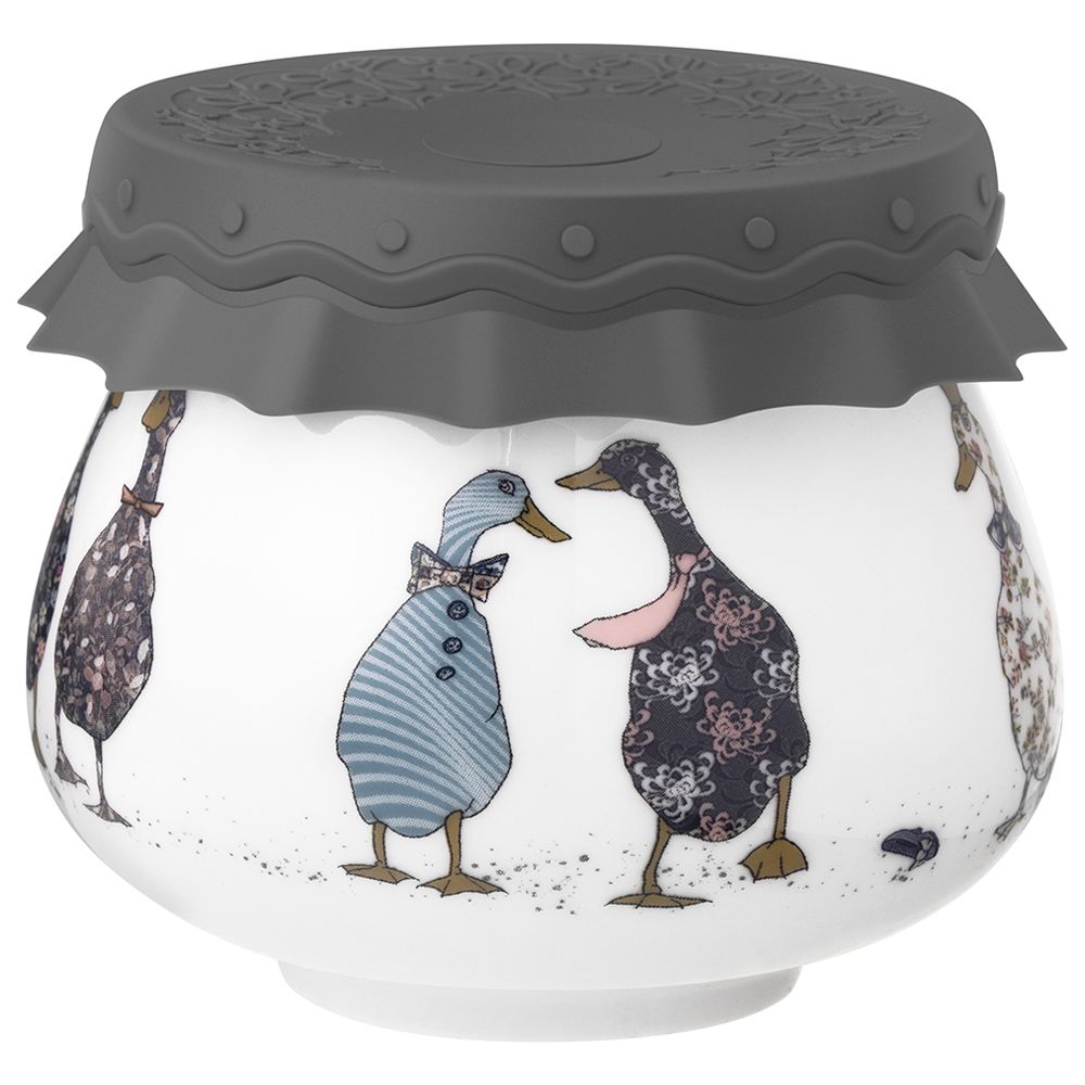 БАНКА LEFARD "FAMILY FARM" С СИЛИКОНОВОЙ КРЫШКОЙ 9*9*7,5 CM 300 МЛ