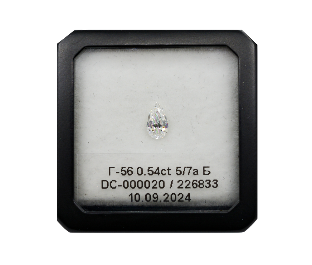 Бриллиант (груша 7.25 х 4.25 мм, 0.30 ct, 5/7a)