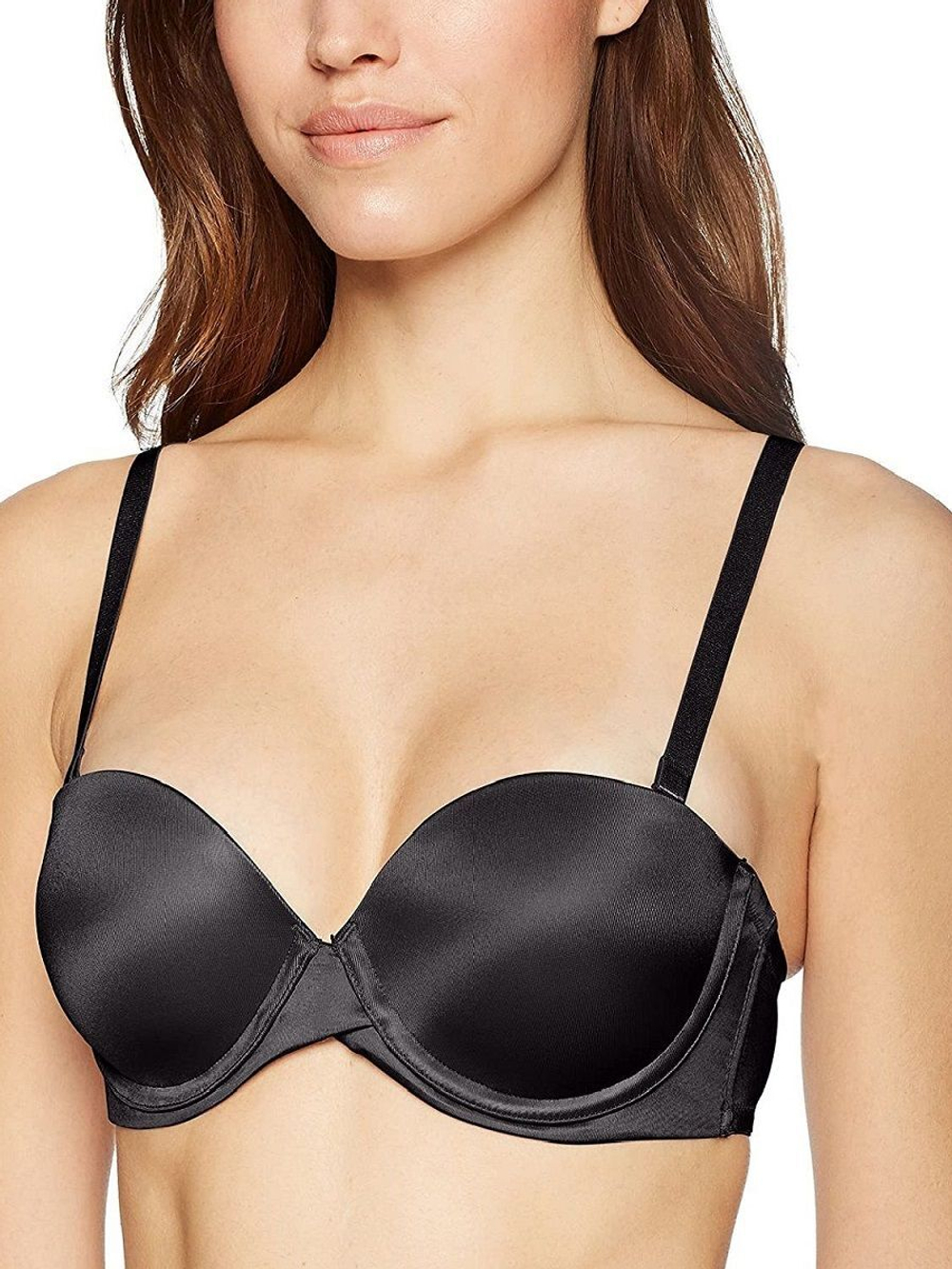 Бюстгальтер-балконет пуш-ап с гладкими бесшовными чашками (Размер: 80A) (Цвет: телесный)