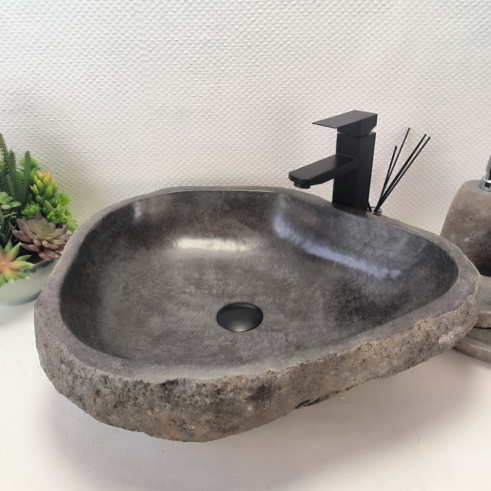 Раковина из речного камня RS-63417 (54*47*15) 0123