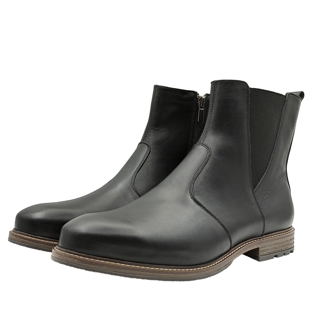 651511 полусапоги мужские черные