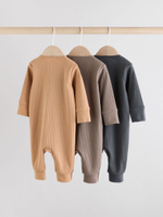 Комбинезон / Cлип для малышей Next AW3-054, 3 шт., Коричневый, Черный