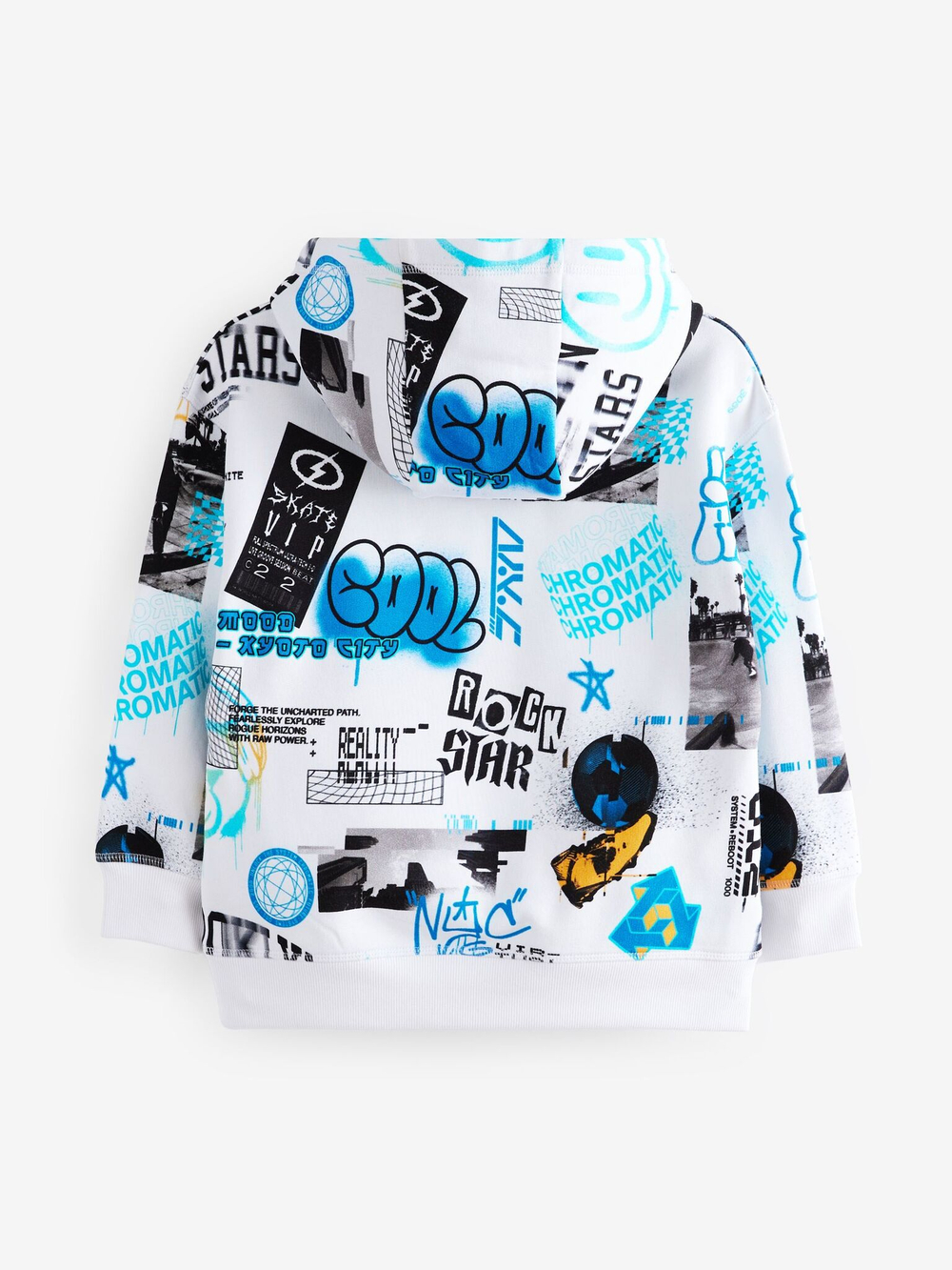 Толстовка с капюшоном для мальчика Next Q70-466, Белый, Синий