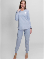 Элегантный комплект с брюками на манжетах (Размер: M) (Цвет: серый)