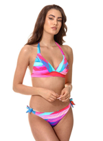 Яркий купальник: лиф-триангул и низкие плавки (Размер: B/XL) (Цвет: голубой)