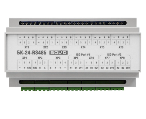 БК-24-RS485-01 Блок коммутации для установки в шкафы, боксы, две внешних линии RS485