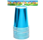 Стакан бумажный 0,2л в наборе 10 шт «Диско», Голубой