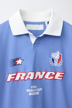 ZARA ФУТБОЛКА ПОЛО ФРАНЦИЯ FIFA WORLD CUP ™ 2026, СИНИЙ