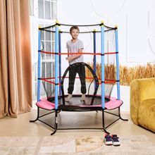 Батут детский DFC SMRKIDS 55&amp;quot; с сеткой, PINK