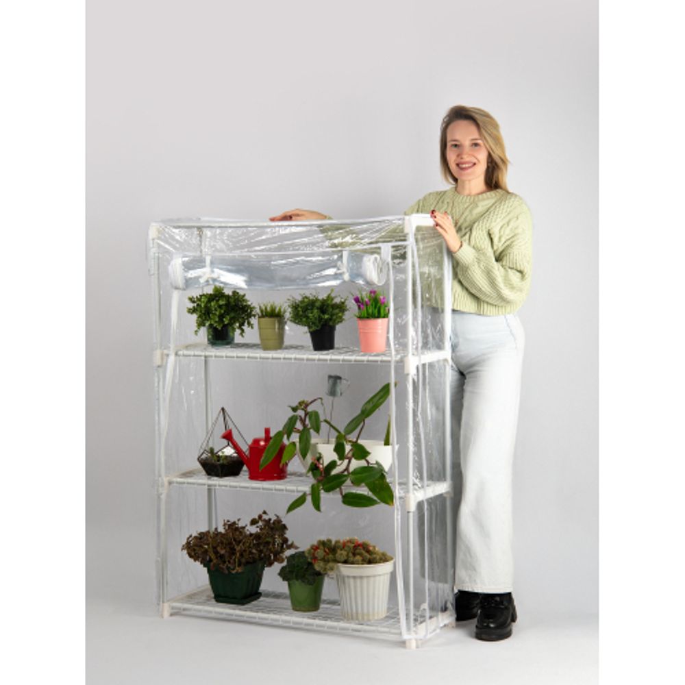 Теплица GREEN APPLE GA-House-3x-frame 3 яруса 1250х900х300 мм | Теплица