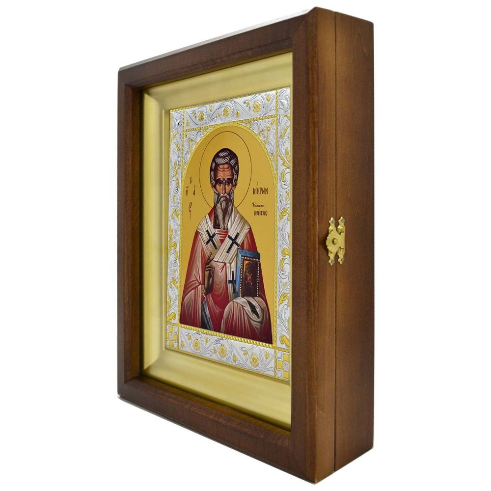 Икона святого Мирона, писанная в монастыре.