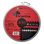 Диск отрезной по металлу и нержавеющей стали (125х1.0х22.3) Samtools Piranha XP (упаковка 10 шт.)