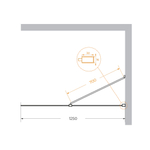 Душевая перегородка Cezares LIBERTA-L-1-TB-125-C-Cr