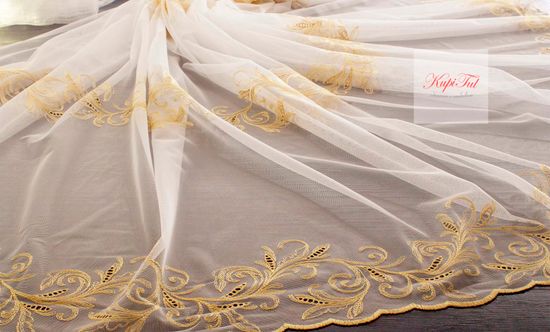 Тюль Belle-T французская сетка (золото)